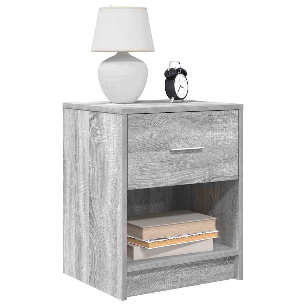 Bedside Cabinet with Drawer Grey Sonoma 40x34x50 cm